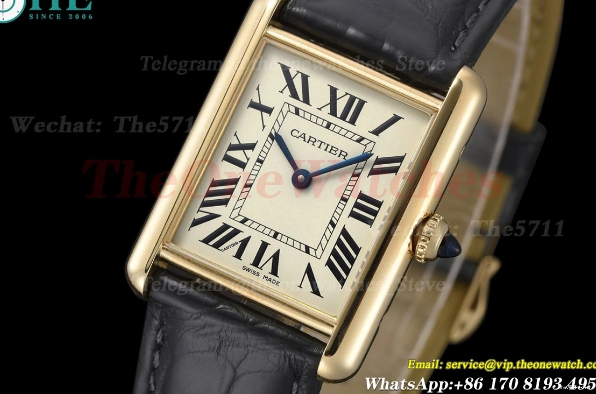 25.5mm DRF Dial Must Silver Quartz YG Tank LE 0224